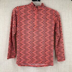 Kerrits Top Kids XL Coral Horse Bit Quarter Zip Breathable Riding Equestrian